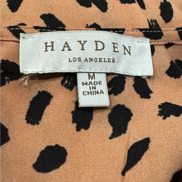 EUC Hayden Light peach Leopard print dress tunic babydoll style Med - Picture 8 of 9